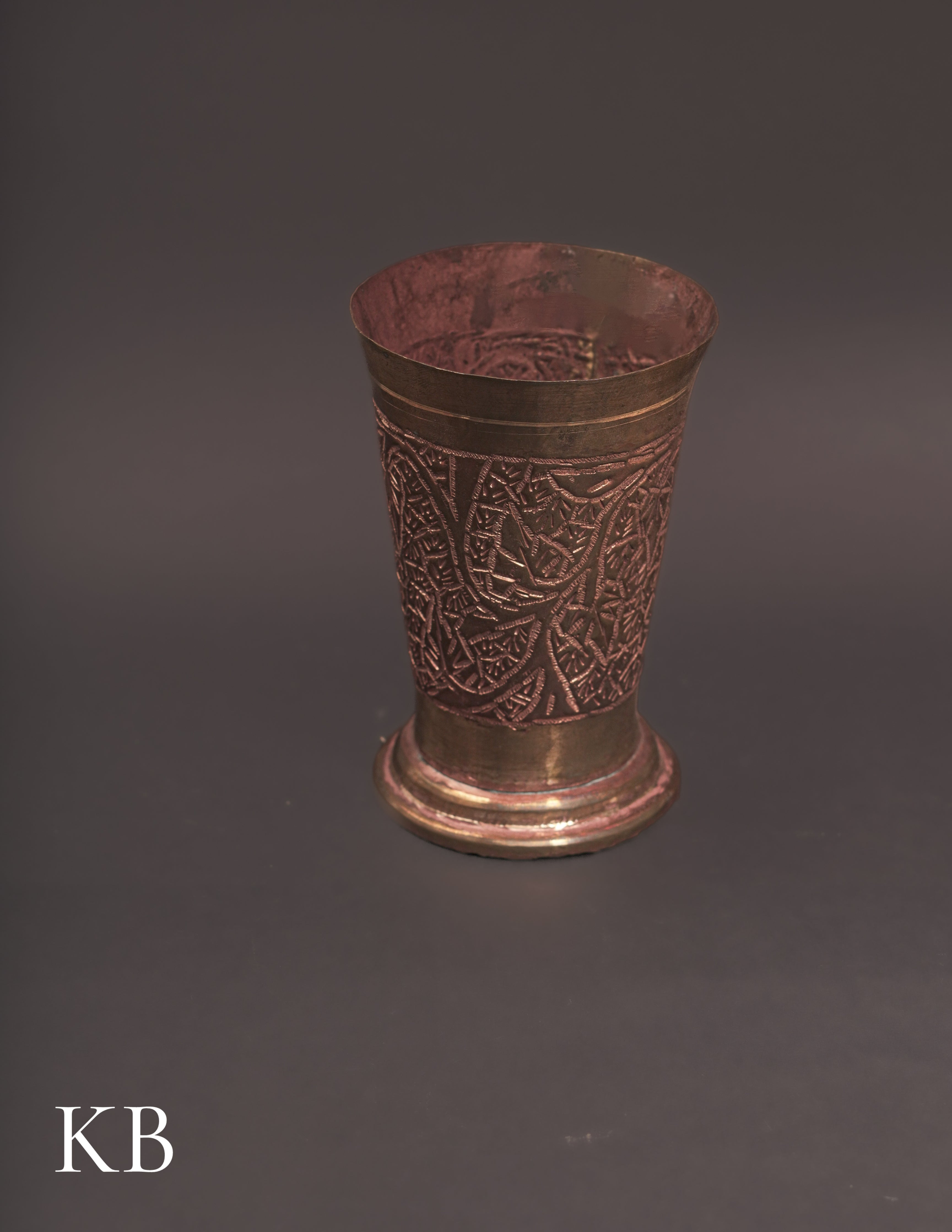 Kashmiri Copperware Ritual Set – Kaab, Bowl, Glass & Spoon | Artisan-Made | Handcrafted Heritage