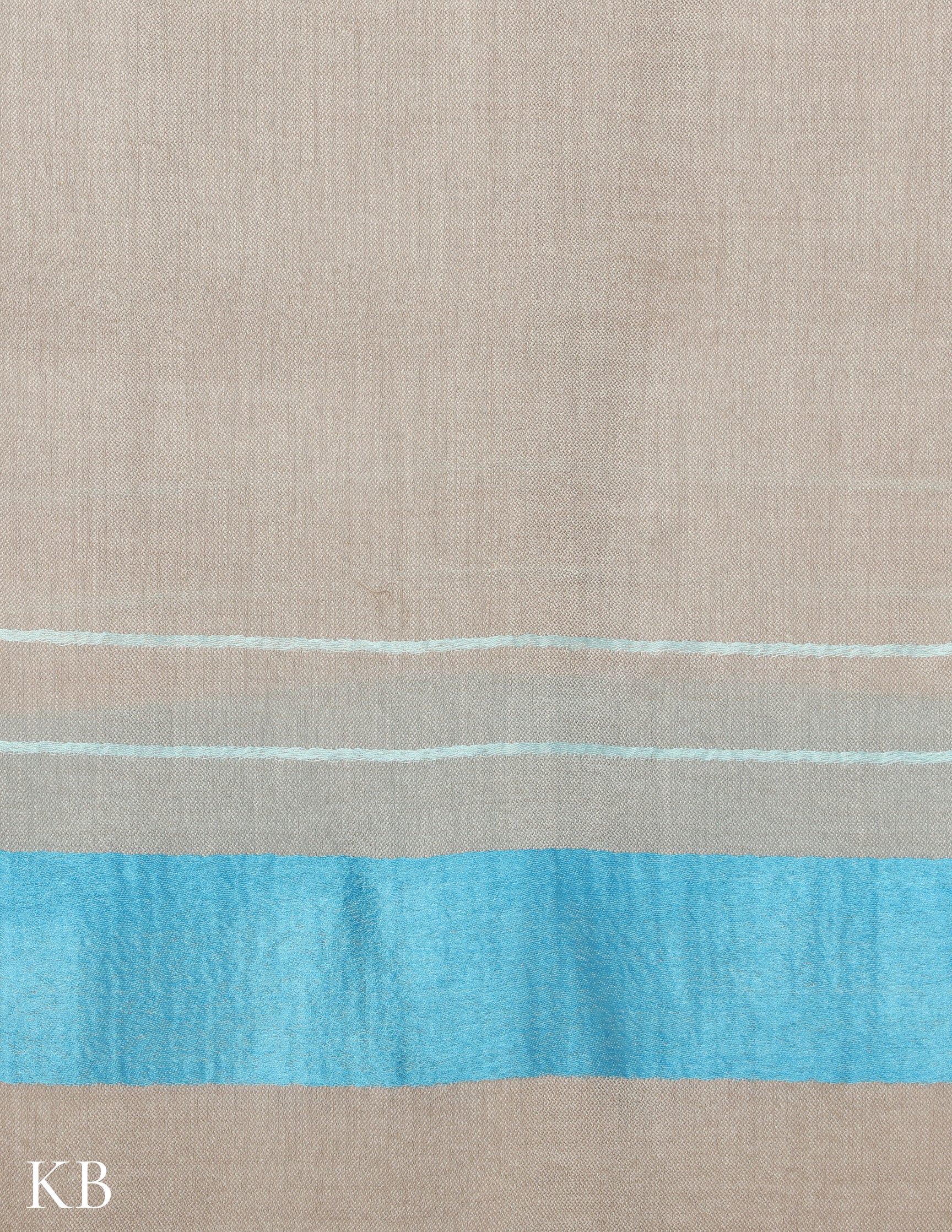 Grey Silk Palla Stole - Kashmir Box
