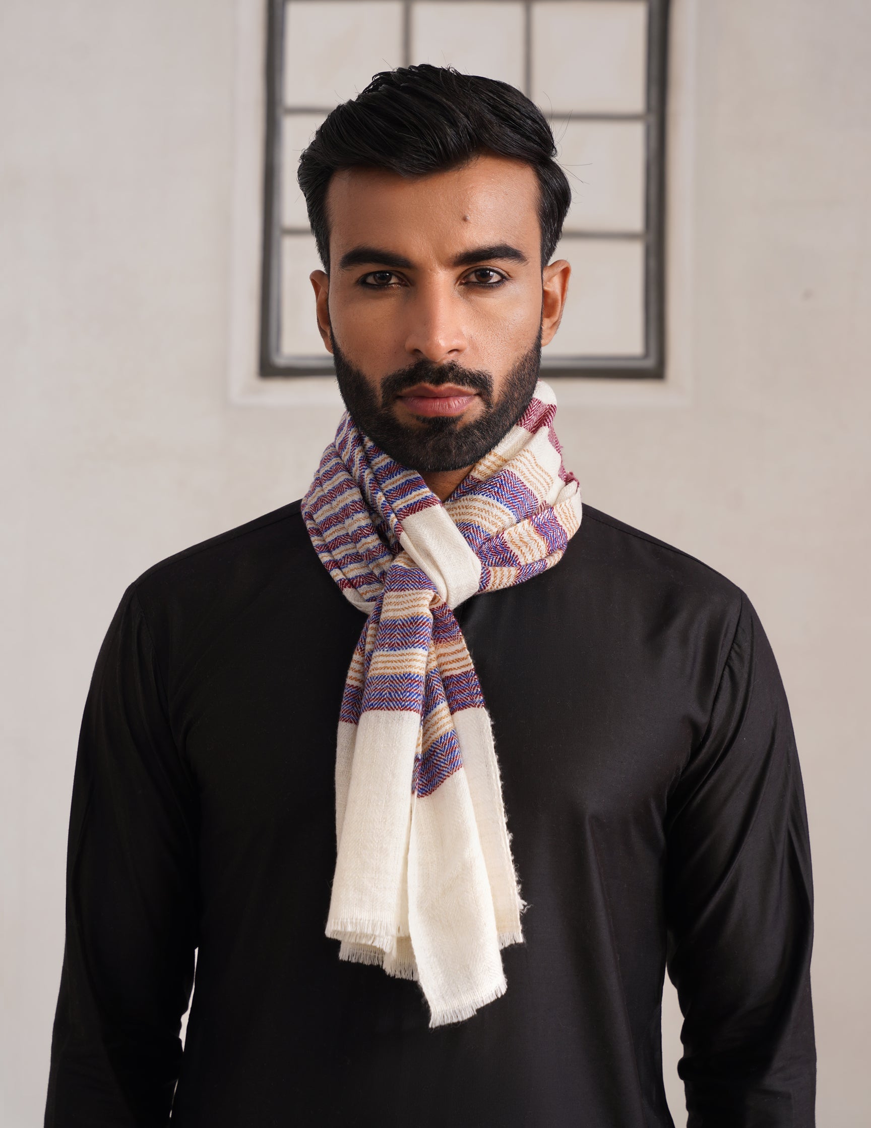 GI Striped Pashmina Muffler – Multicolour