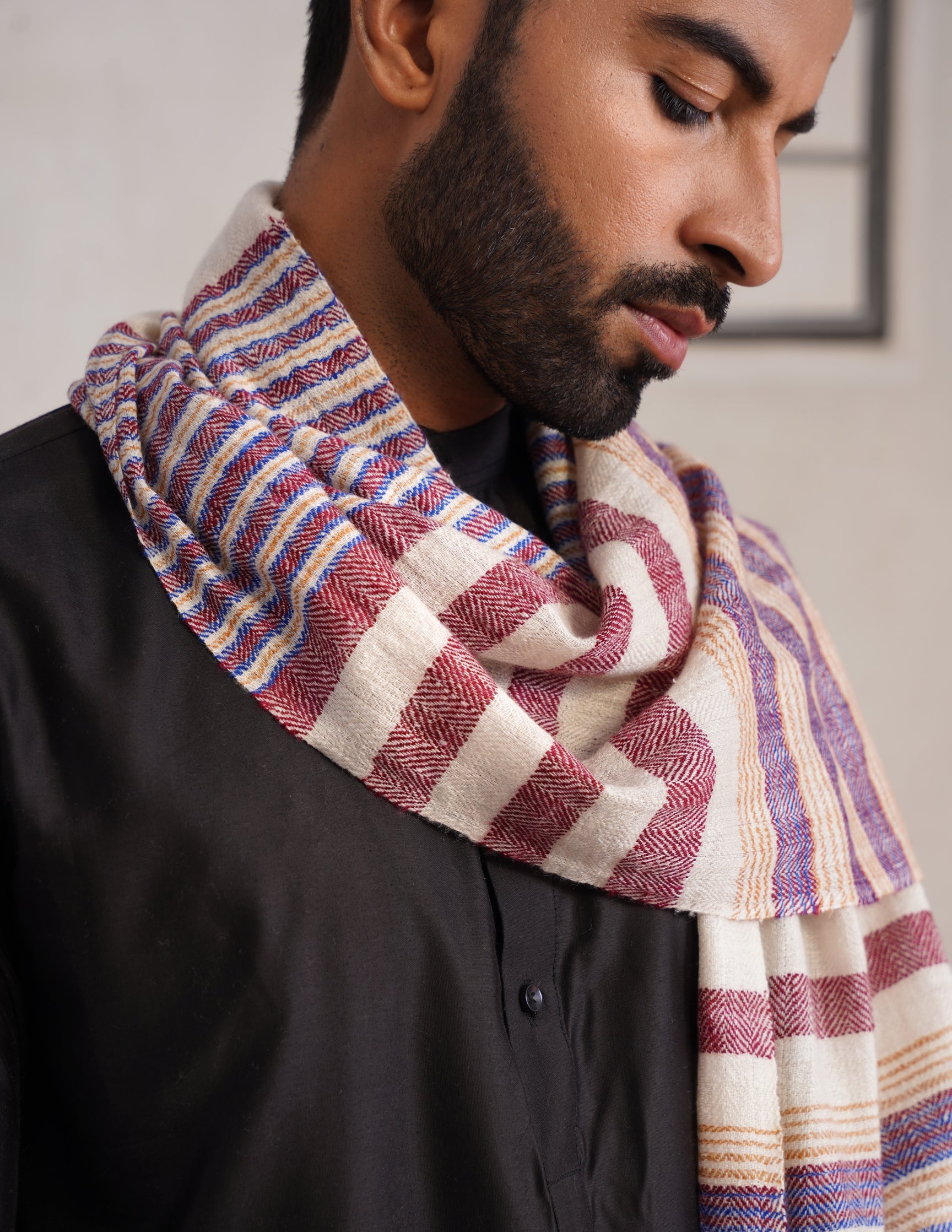 GI Striped Pashmina Muffler – Multicolour