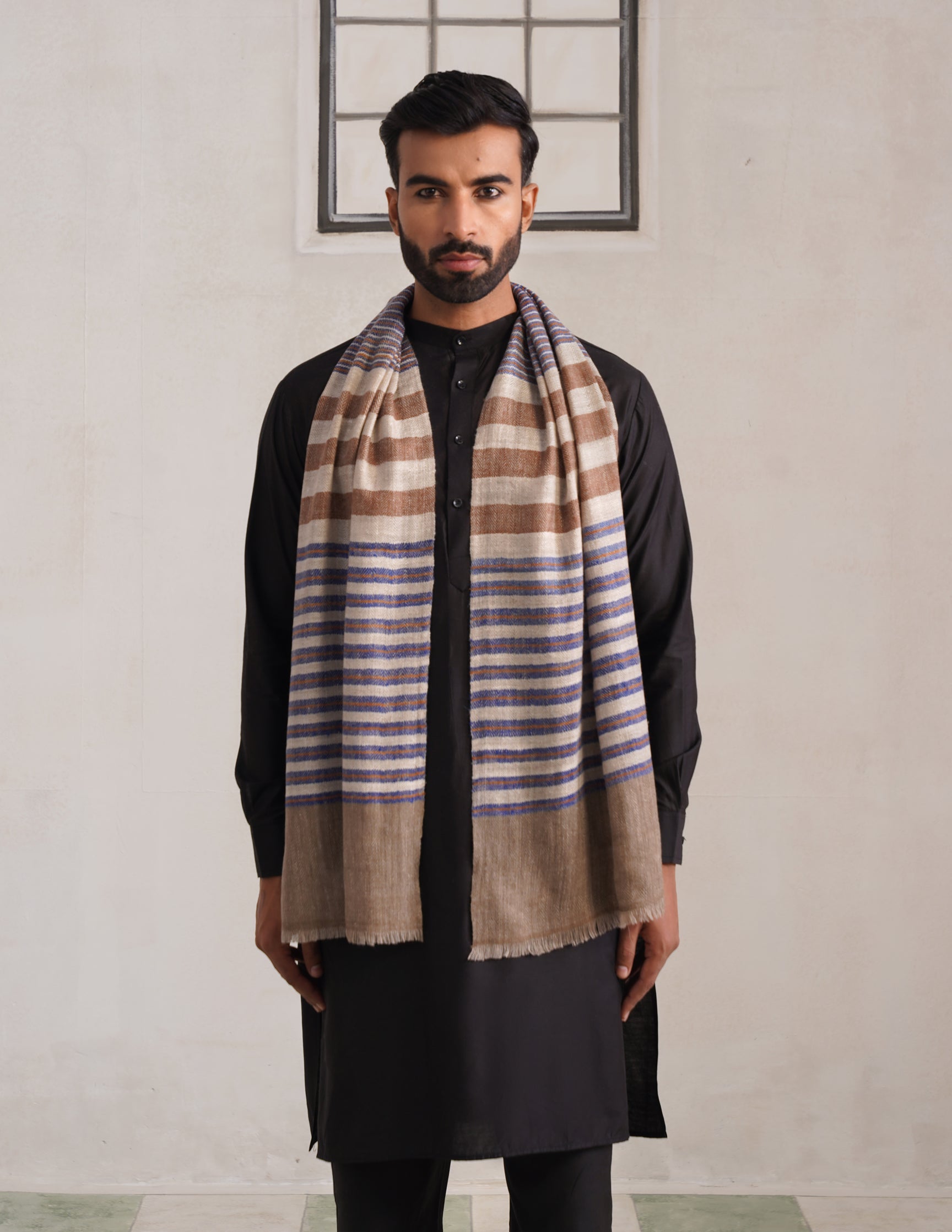 GI Striped Pashmina Muffler – Multicolour