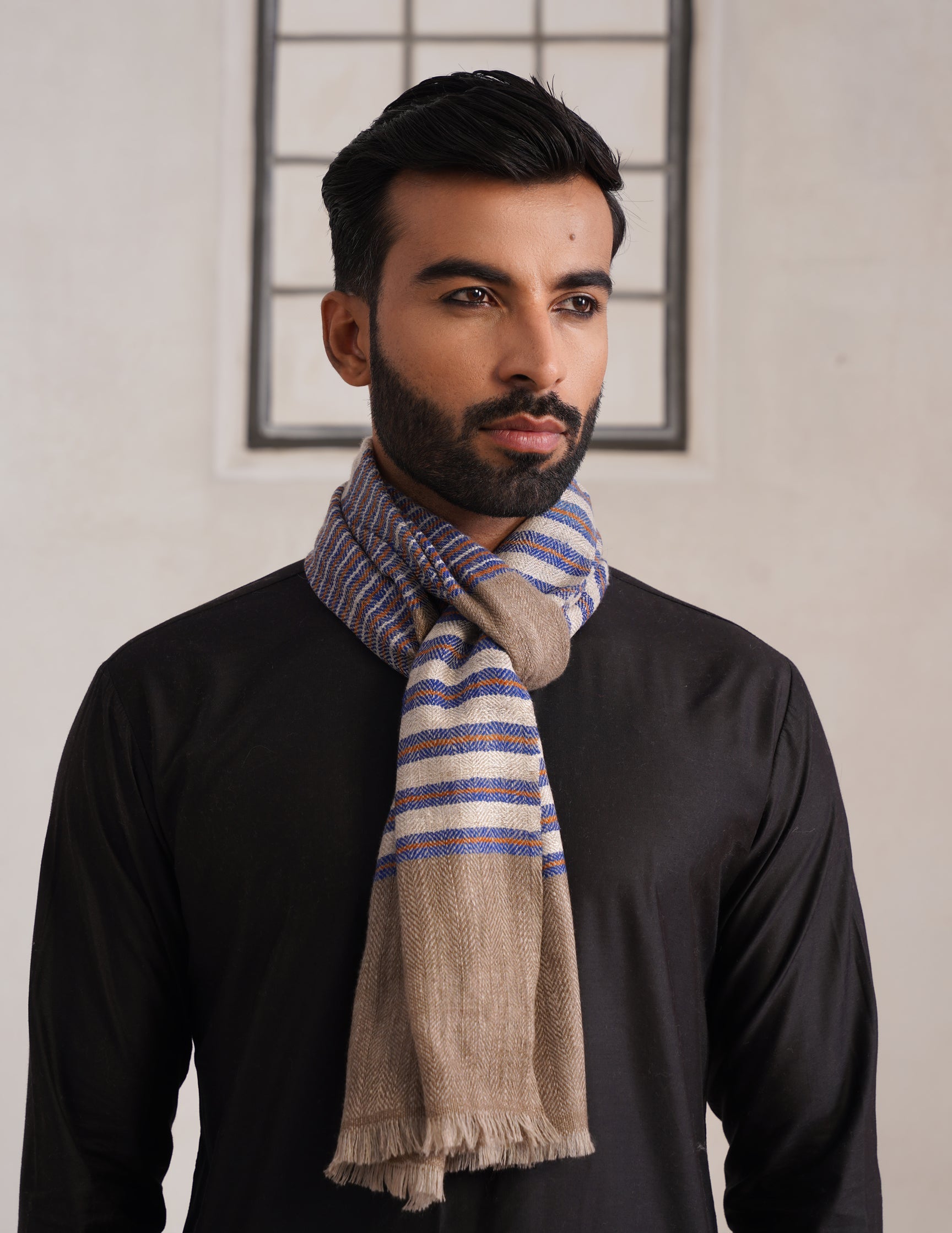 GI Striped Pashmina Muffler – Multicolour