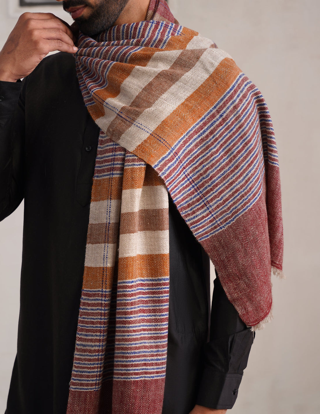 GI Striped Pashmina Muffler – Multicolour