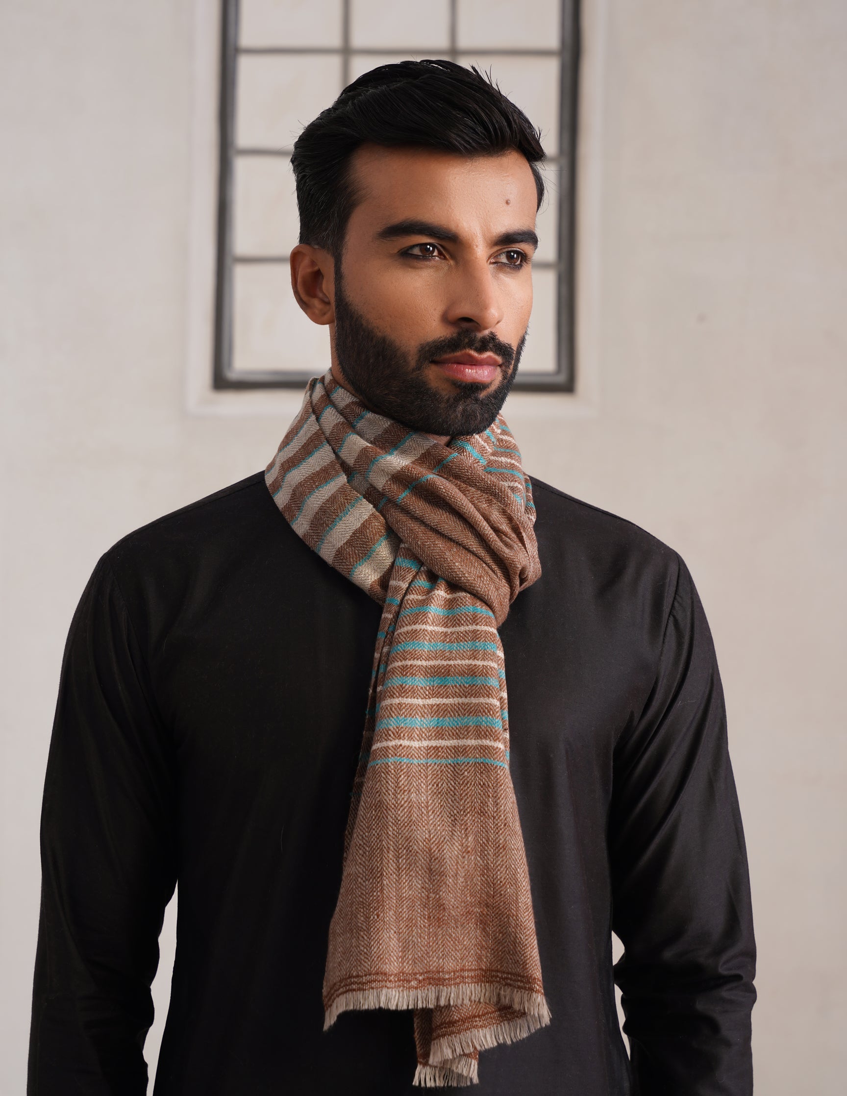 GI Striped Pashmina Muffler – Multicolour