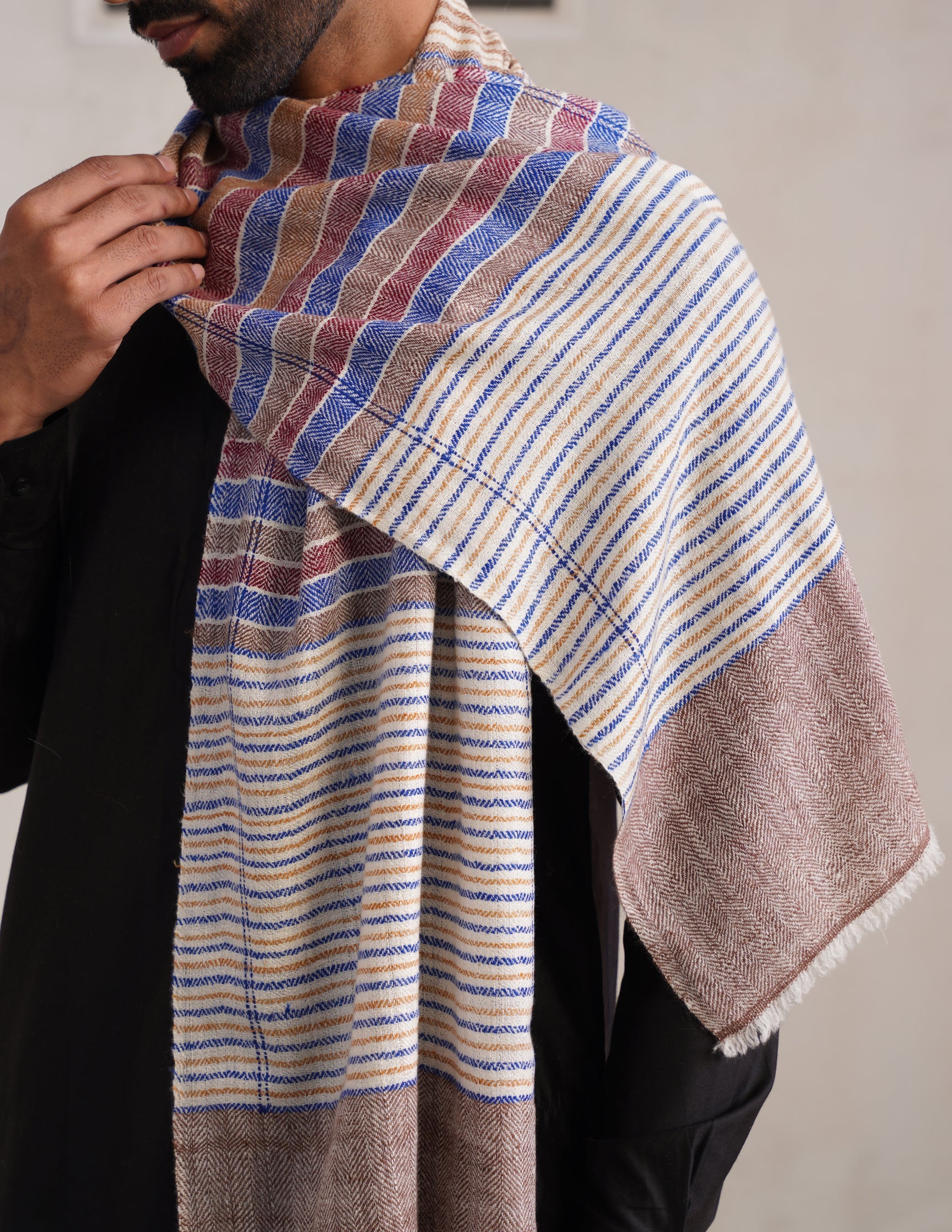 GI Striped Pashmina Muffler – Multicolour