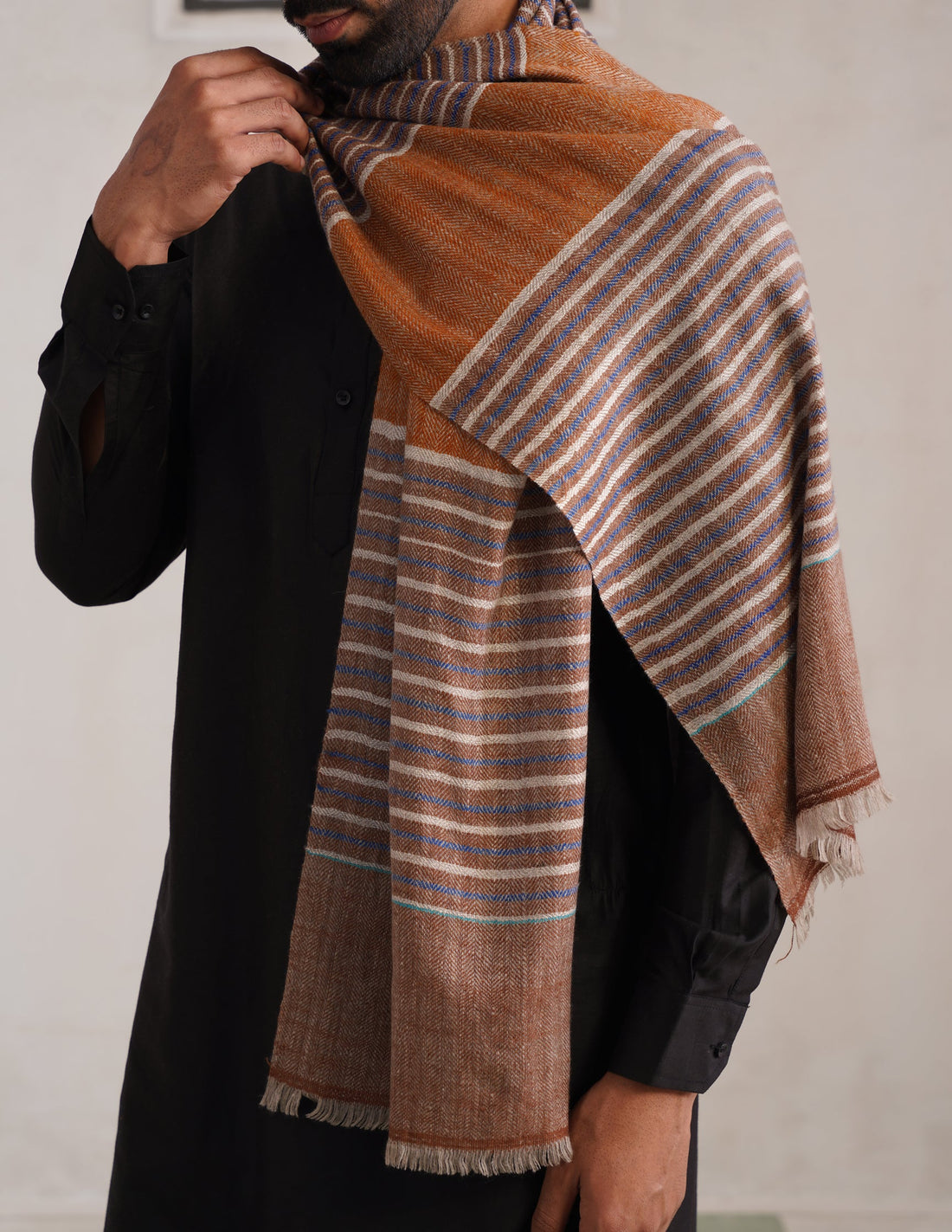 GI Striped Pashmina Muffler – Multicolour