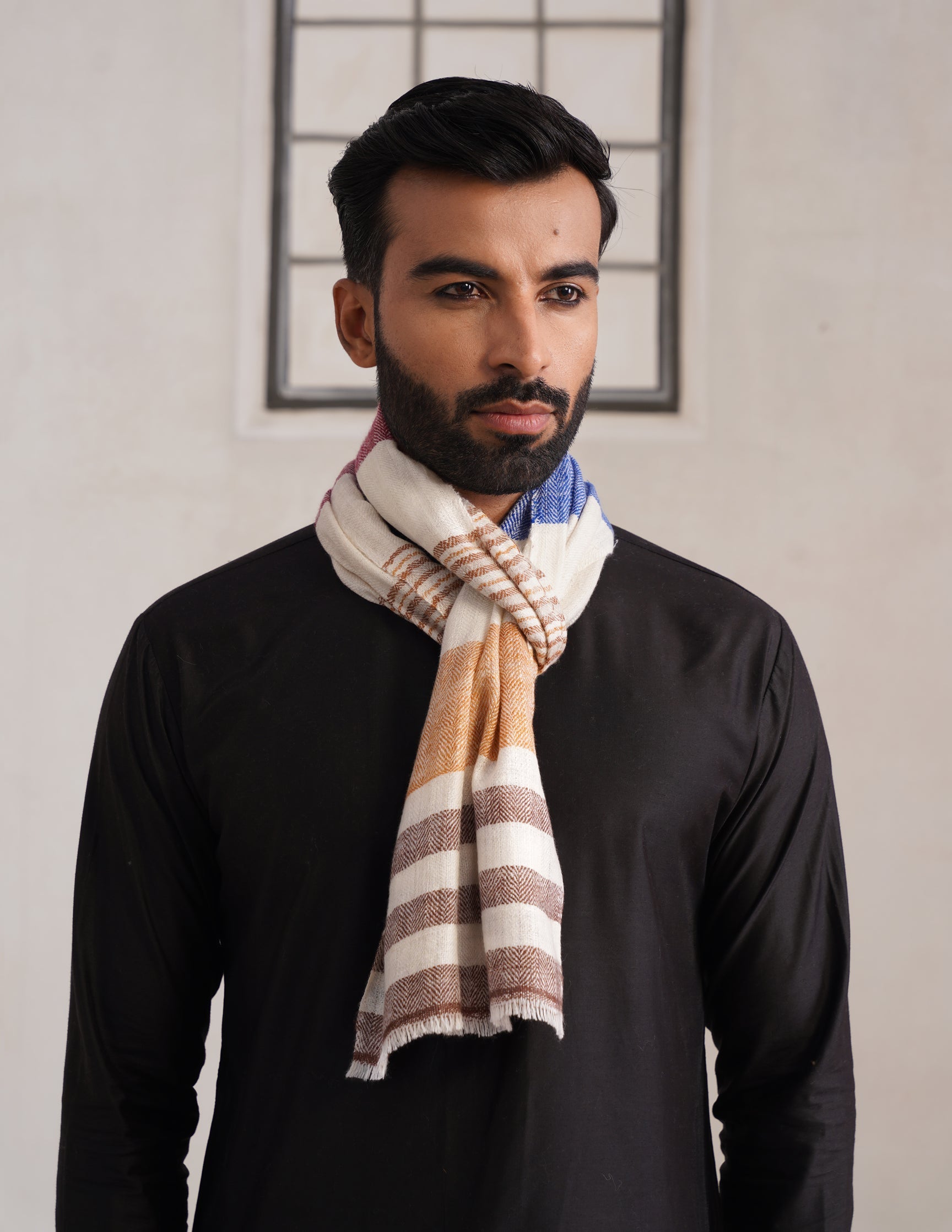 GI Striped Pashmina Muffler – Multicolour