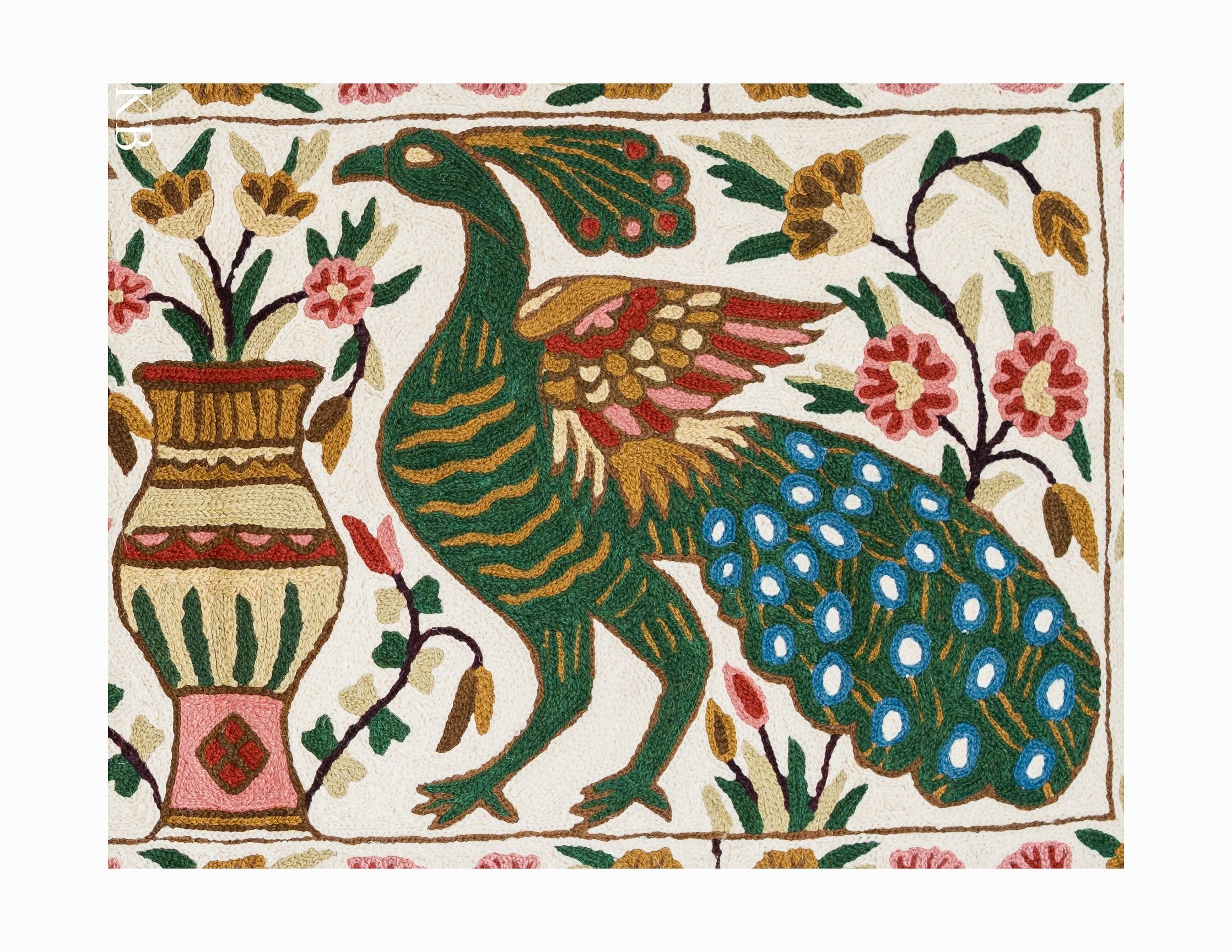 Diwan-e-Khas Mayura Stitched Kashmiri Wall Textile