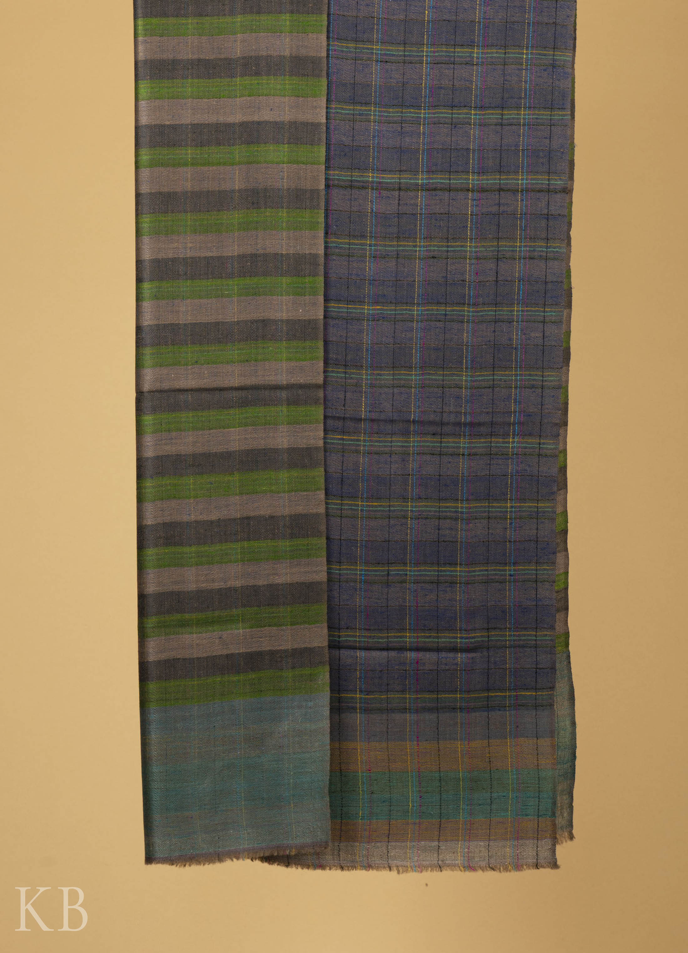 Modern Design Reversible Multicolored Pashmina Stole - Kashmir Box