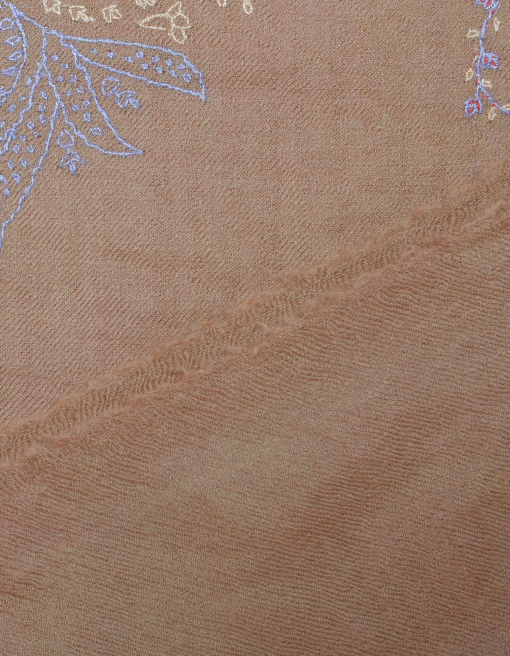 Autumn Brown Handwoven Paisley Embroidered Cashmere Pashmina Stole - Kashmir Box