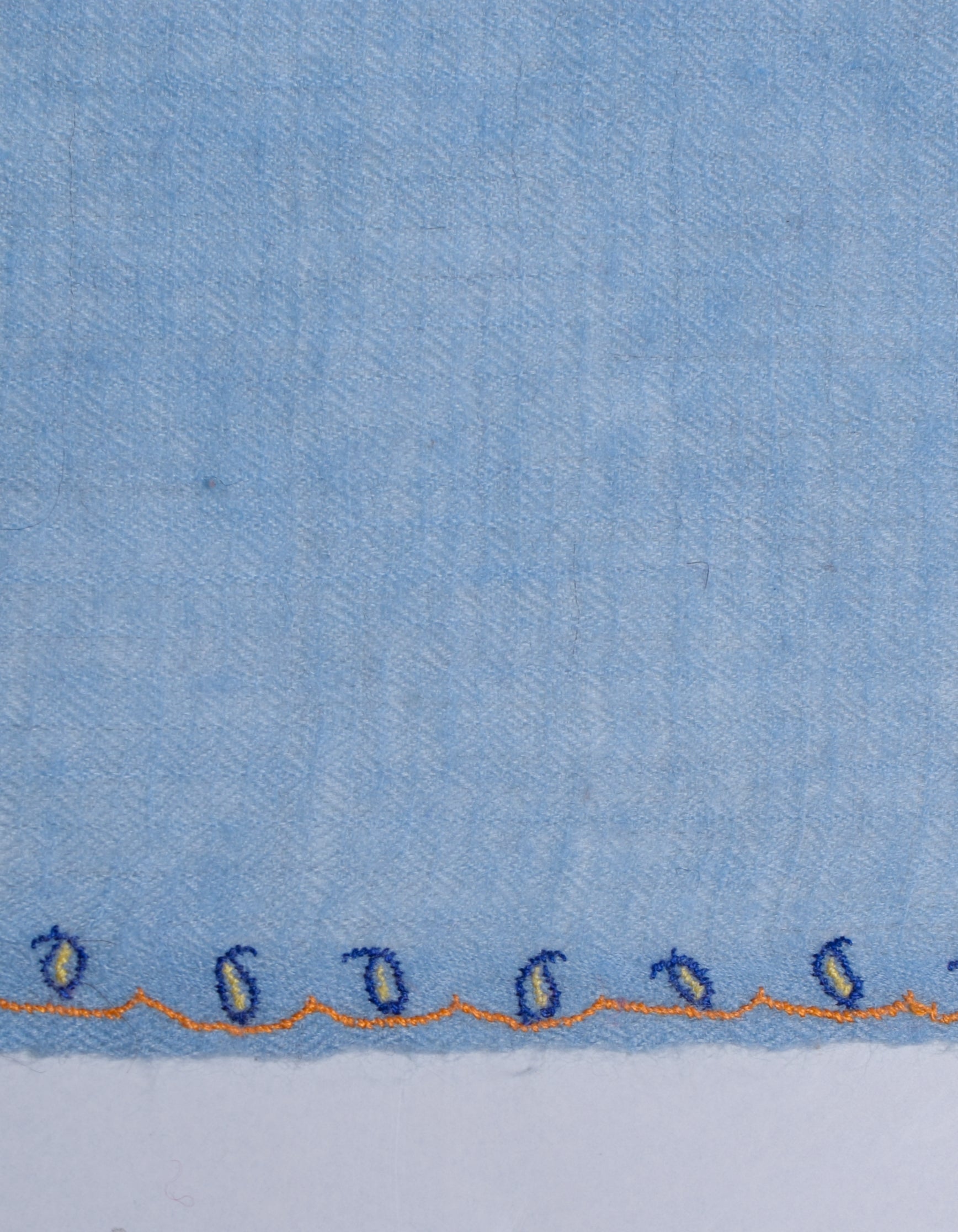 Cloudy Blue Kani Pattern Handwoven Detailed Embroidered Cashmere Pashmina Shawl - Kashmir Box