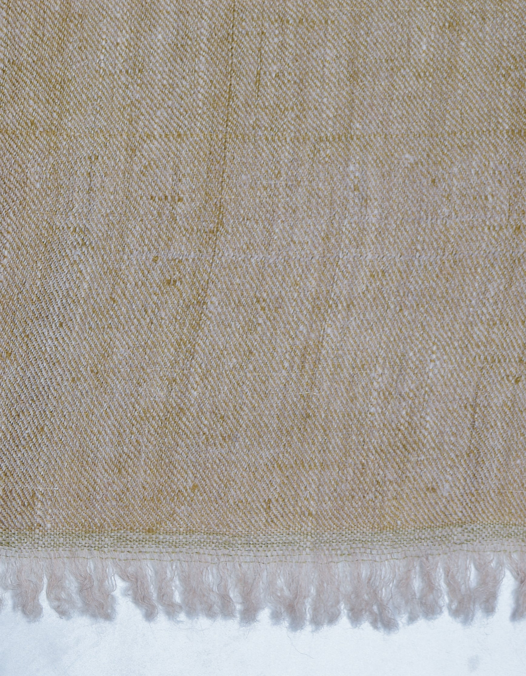 Olive Haze Handwoven Striped Cashmere Pashmina Stole - Kashmir Box