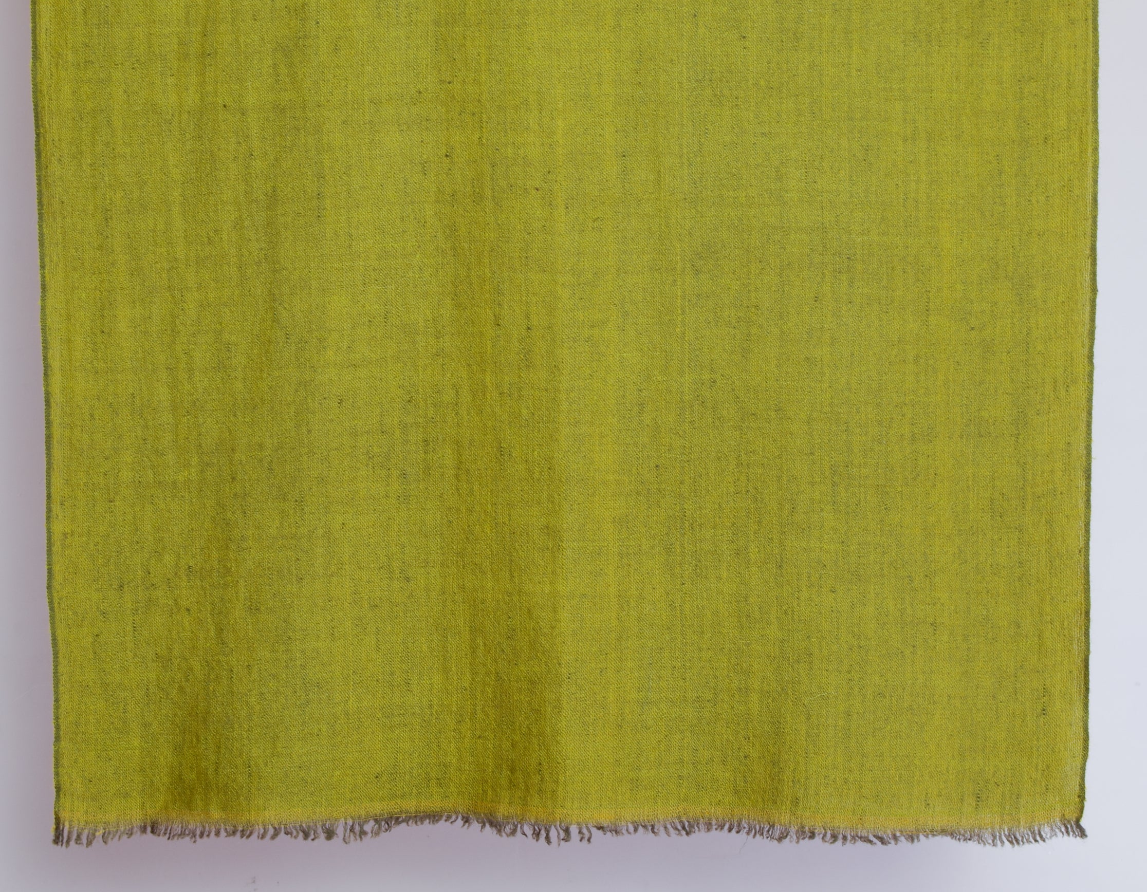 Ginger Yellow Handwoven Reversible Cashmere Pashmina Stole - Kashmir Box