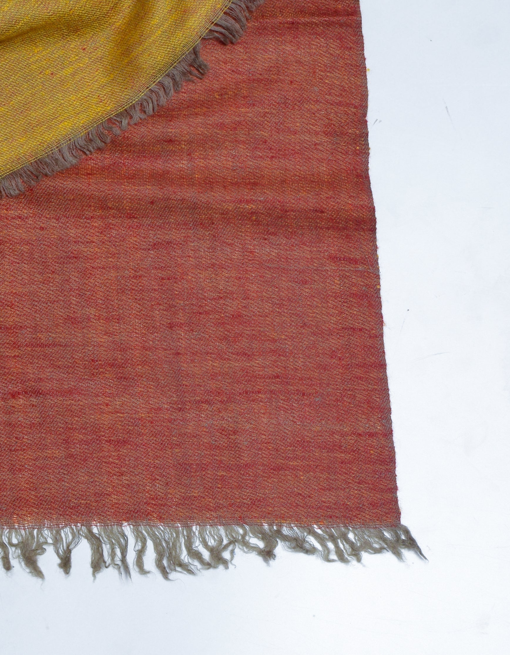 Mustard Tuscan Handwoven Reversible Cashmere Pashmina Shawl - Kashmir Box