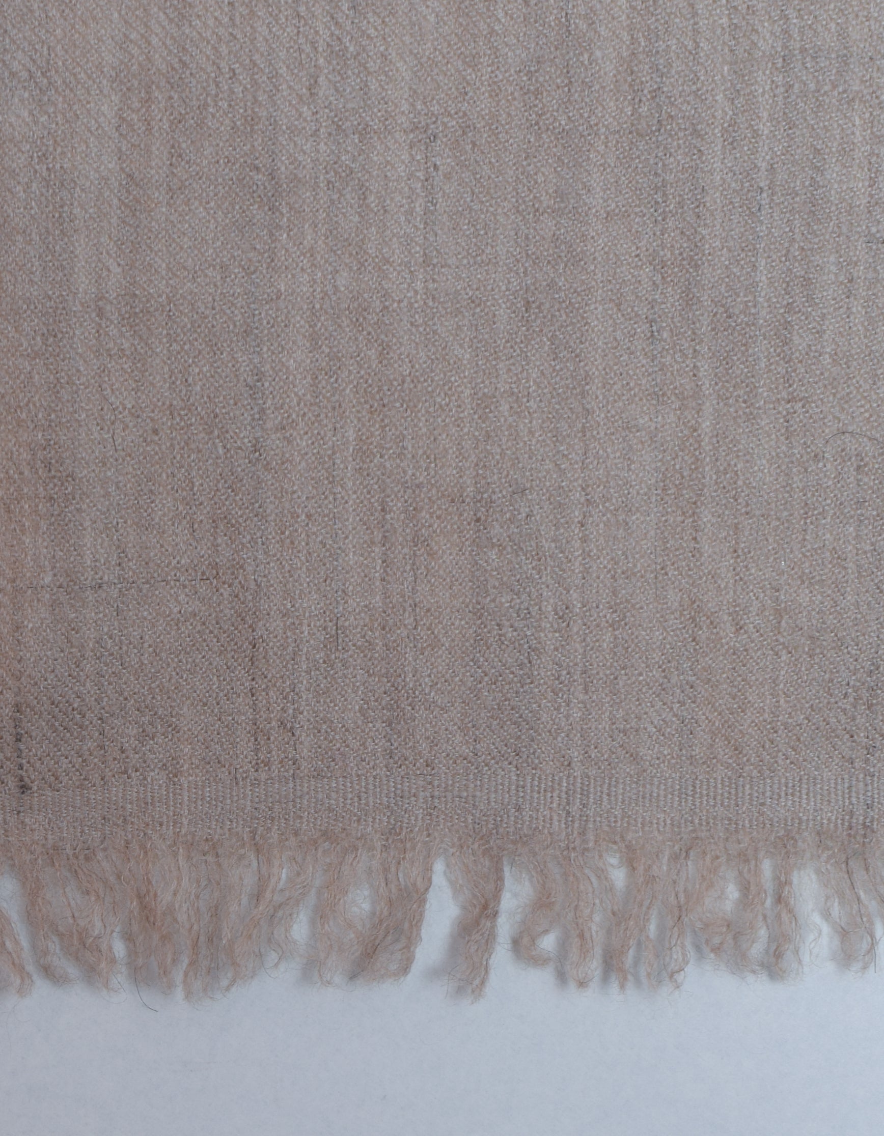 Greyish Beige Handwoven Sozni Border Embroidered Cashmere Pashmina Stole