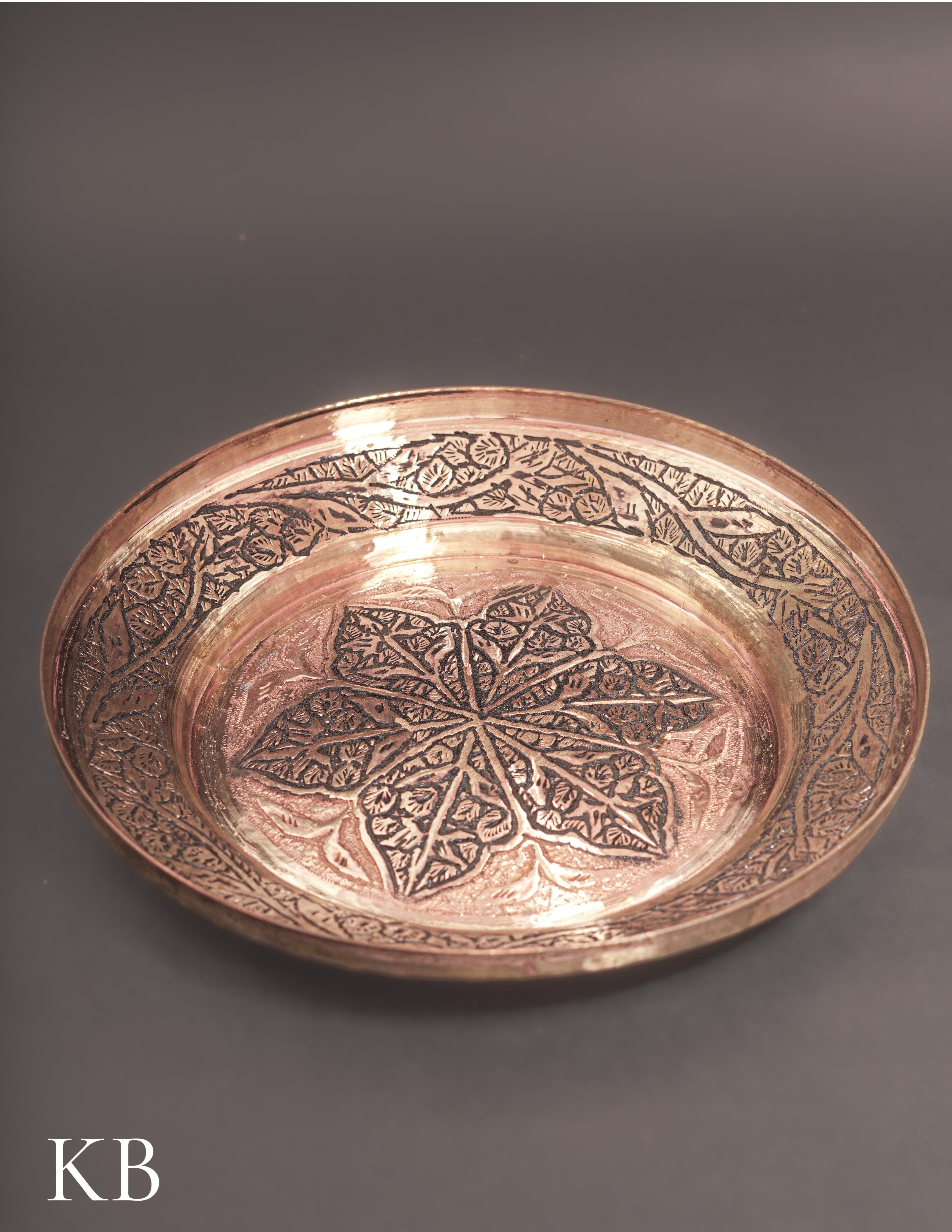 Kashmiri Copperware Small Plate – Artisan-Made | Handcrafted Heritage