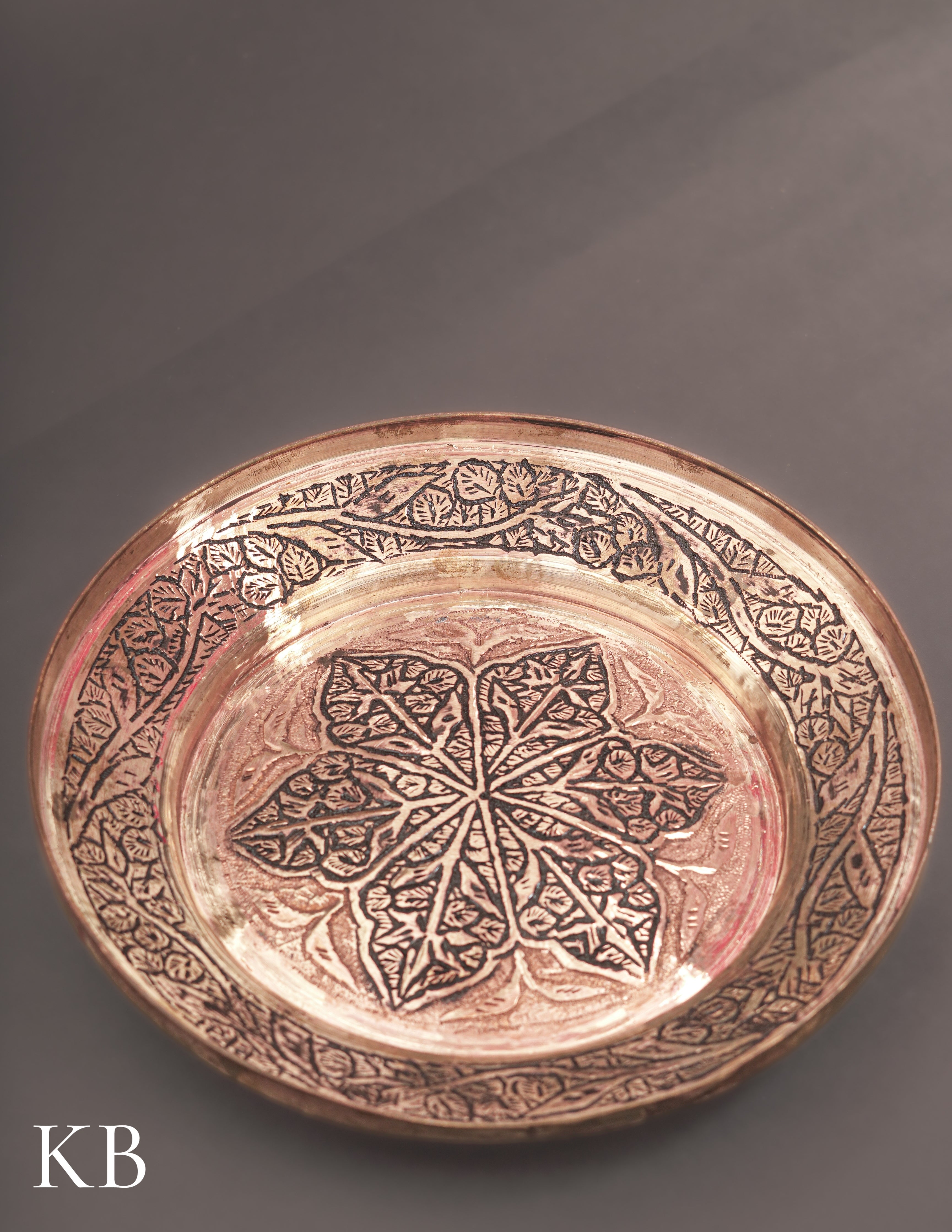 Kashmiri Copperware Small Plate – Artisan-Made | Handcrafted Heritage