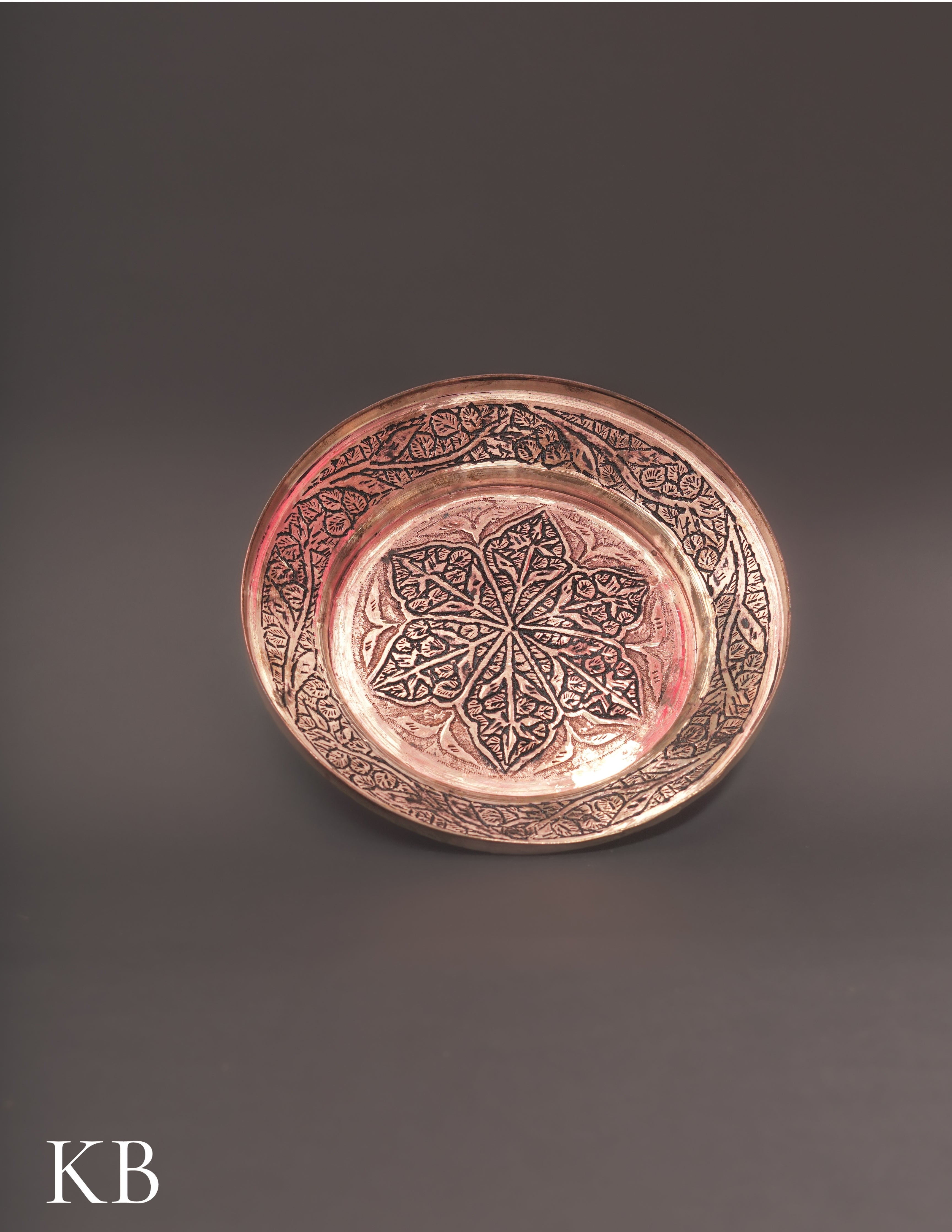 Kashmiri Copperware Small Plate – Artisan-Made | Handcrafted Heritage