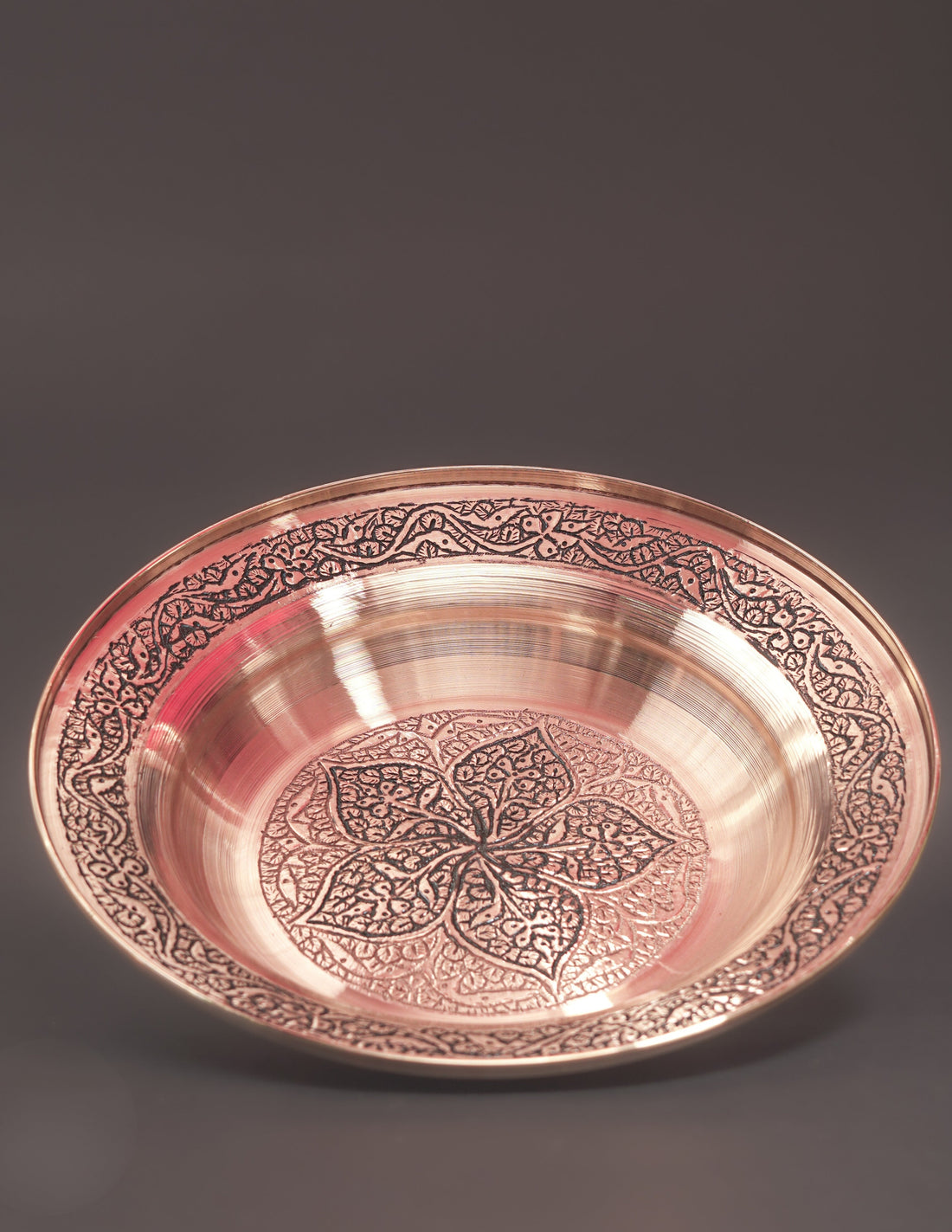 Kashmiri Copperware Plate – Artisan-Made | Handcrafted Heritage