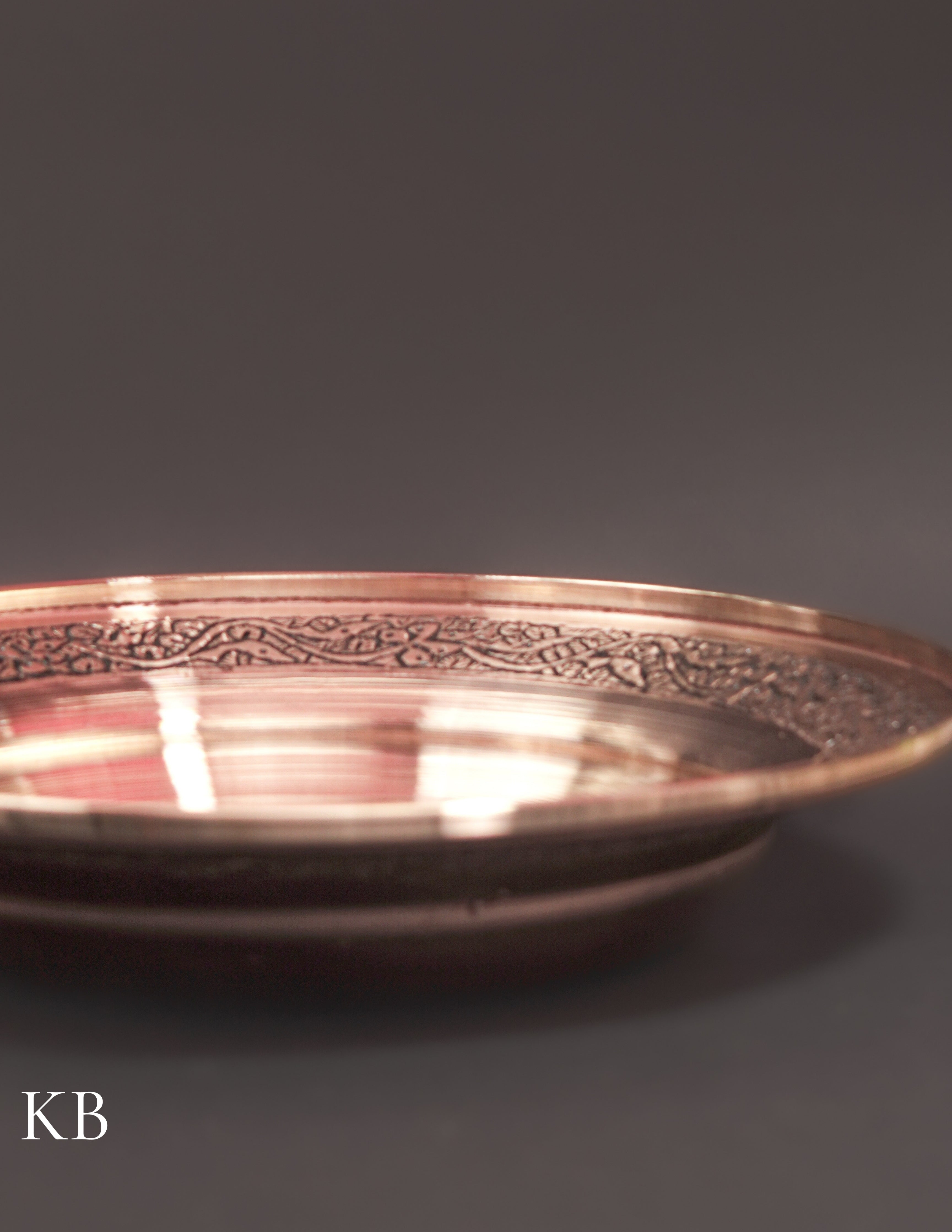 Kashmiri Copperware Plate – Artisan-Made | Handcrafted Heritage