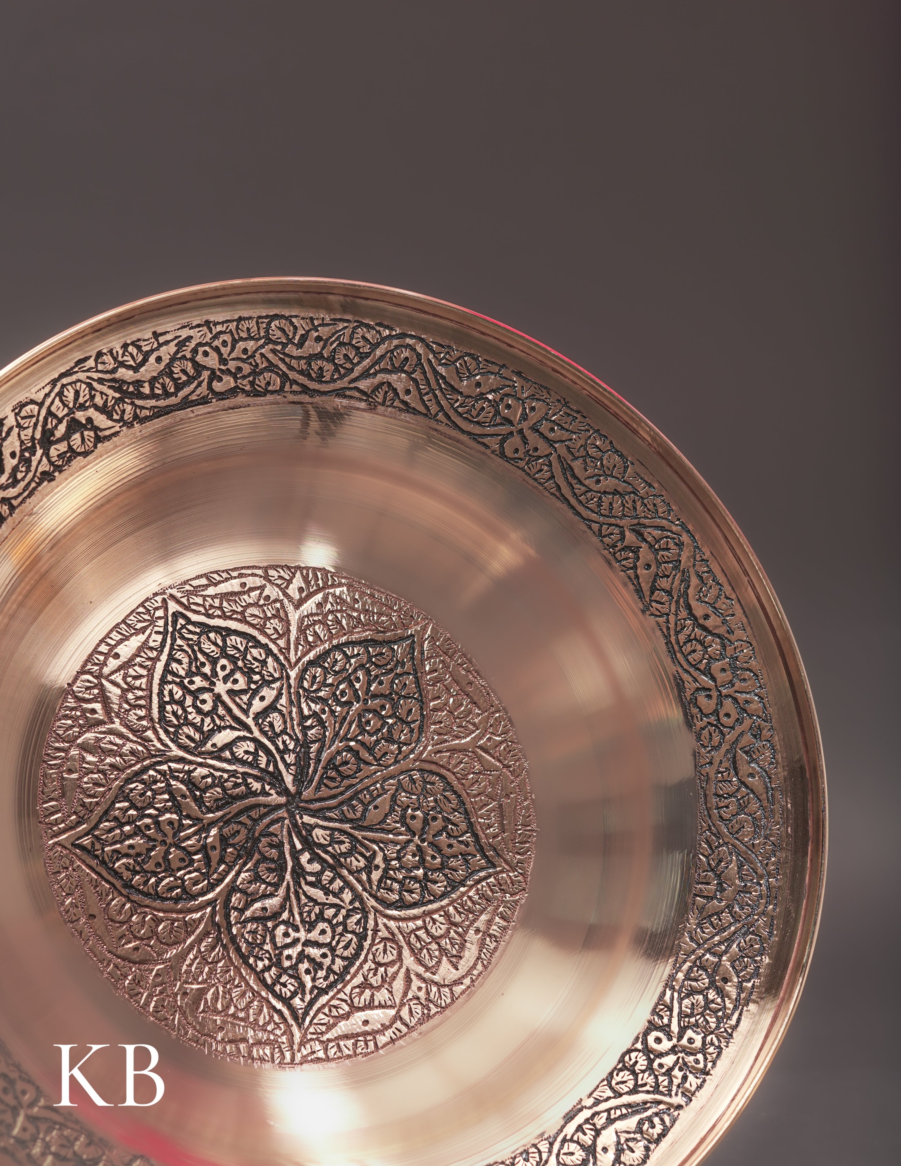 Kashmiri Copperware Plate – Artisan-Made | Handcrafted Heritage