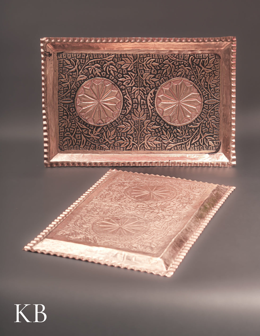 Kashmiri Copperware Serving Tray – Artisan-Made | Handcrafted Heritage