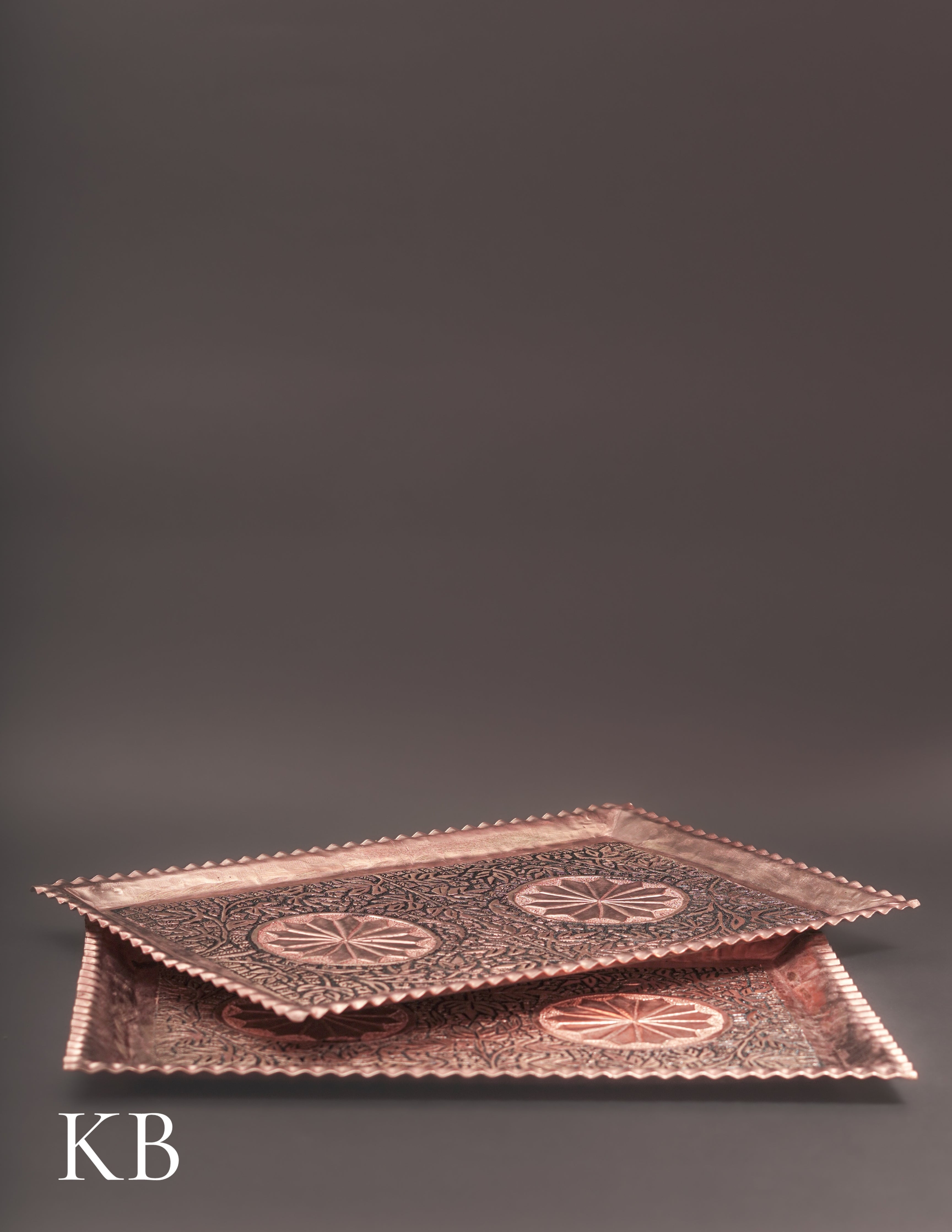 Kashmiri Copperware Serving Tray – Artisan-Made | Handcrafted Heritage