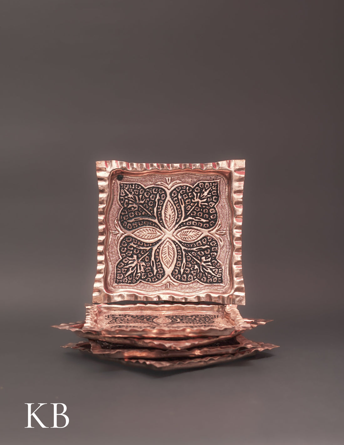 Kashmiri Copperware Quarter Plates – Artisan-Made | Handcrafted Heritage