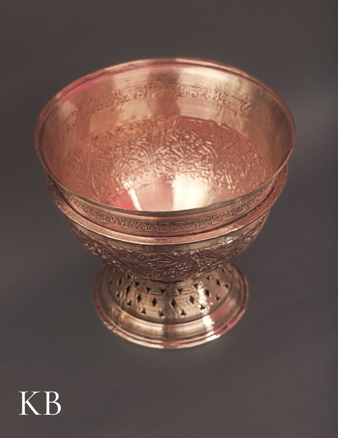 Kashmiri Copperware Kenz/Bowl | Artisan-Made | Handcrafted Heritage