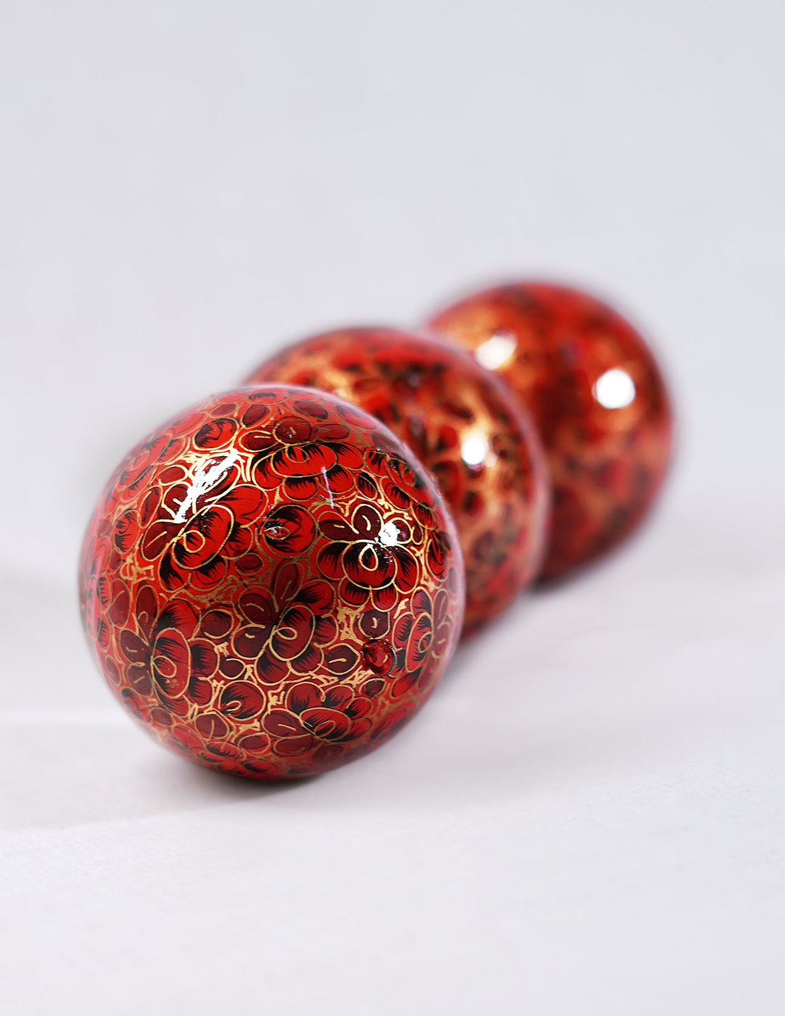 Papier-Mâché Balls (Set of 3) — Hand-Painted Design | Ø 7 cm each (set of 3)