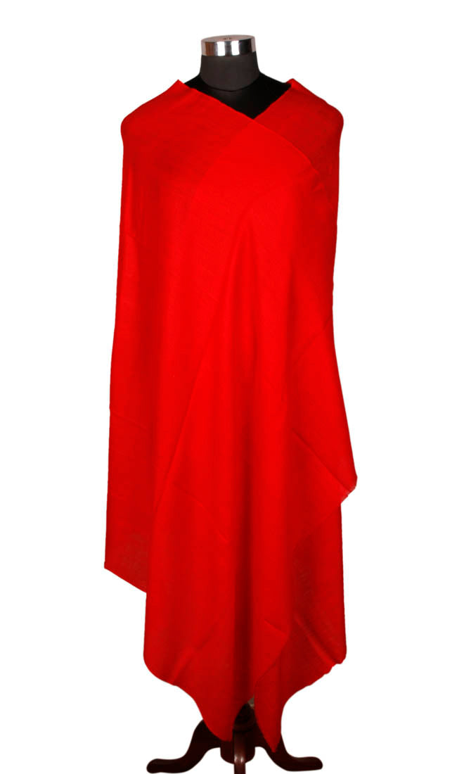 Red Woolen Shawl - KashmirBox.com