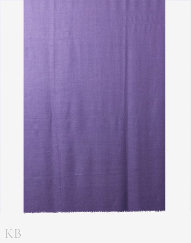 GI Certified Amethyst Purple Solid Cashmere Pashmina Shawl - Kashmir Box