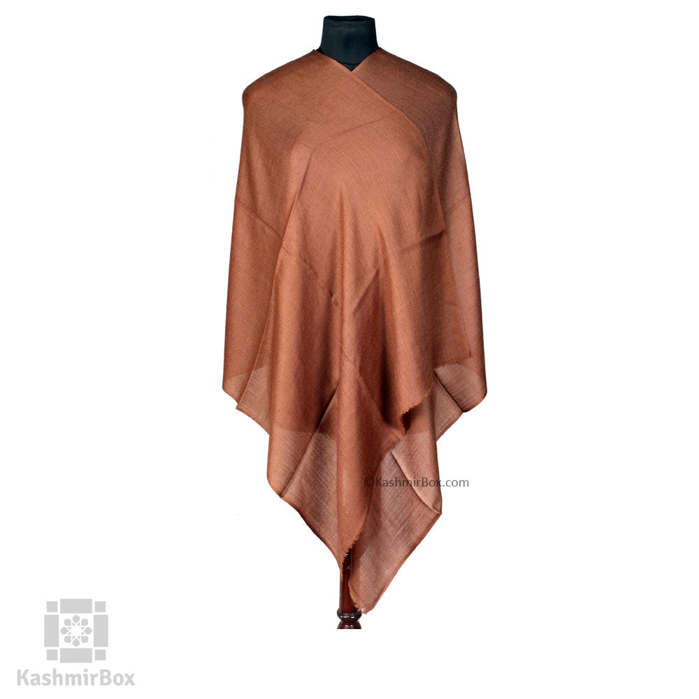 Earthy Brown Woolen Shawl - Kashmir Box