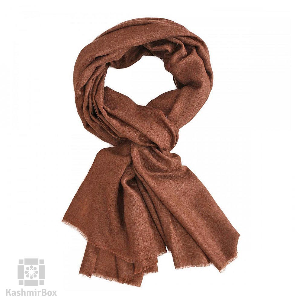 Earthy Brown Woolen Shawl - Kashmir Box