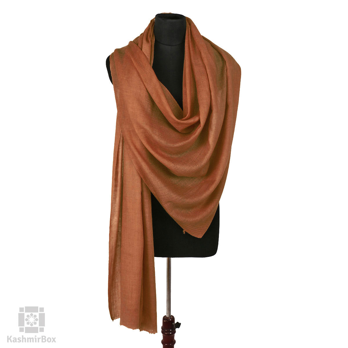 Earthy Brown Woolen Shawl - Kashmir Box