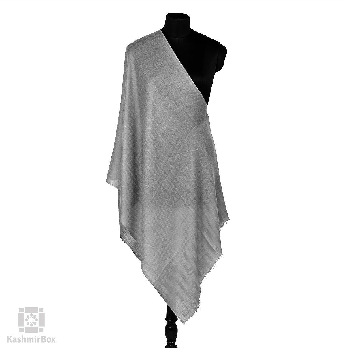 Grey Woolen Shawl - Kashmir Box
