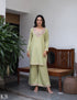 Nigeen Kashmiri Aari Light Green Co-ord Set - Kashmir Box