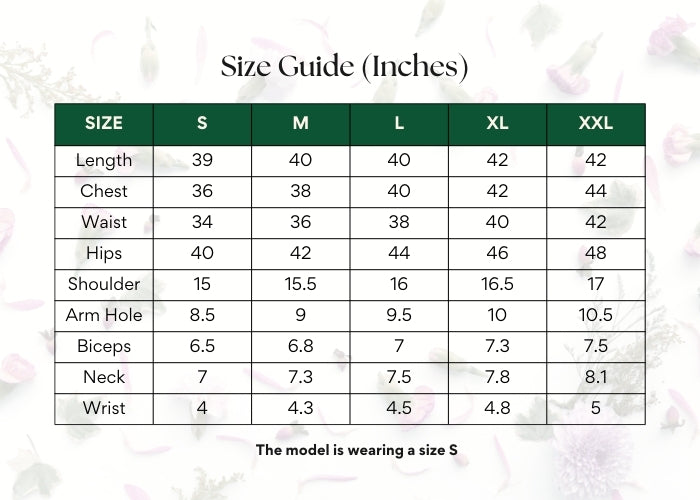 Off-White Aar Twined Floral Embroidery Cotton Kurti - Kashmir Box