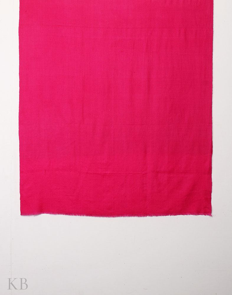 Hot Pink Solid Cashmere Pashmina Shawl - Kashmir Box