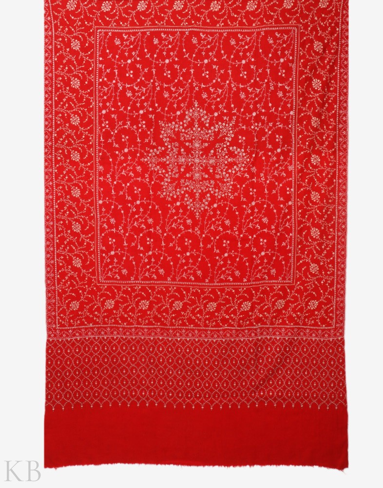 Jaldaar E Qarmazi GI Cashmere Shawl - Kashmir Box