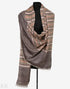 Grey Palla Stripped Pashmina Shawl - KashmirBox.com