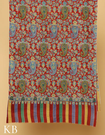 Multicolor Kalamkari Pashmina Stole - Kashmir Box