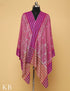 Puce Pink Sozni Embroidered and Striped Palla Pure Pashmina Stole - Kashmir Box