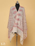 Buttercream Stripped Sozni Embroidere Pure Pashmina Stole - Kashmir Box