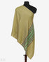 Lemon Green Stripped Pashmina Stole - KashmirBox.com