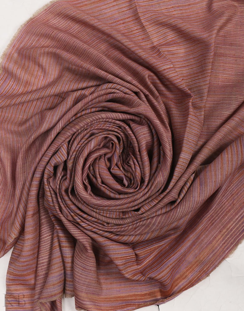 Pastel Purple Stripped Pashmina Shawl - Kashmir Box