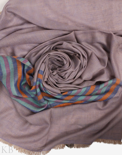 Lilac Stripped Pashmina Stole - KashmirBox.com