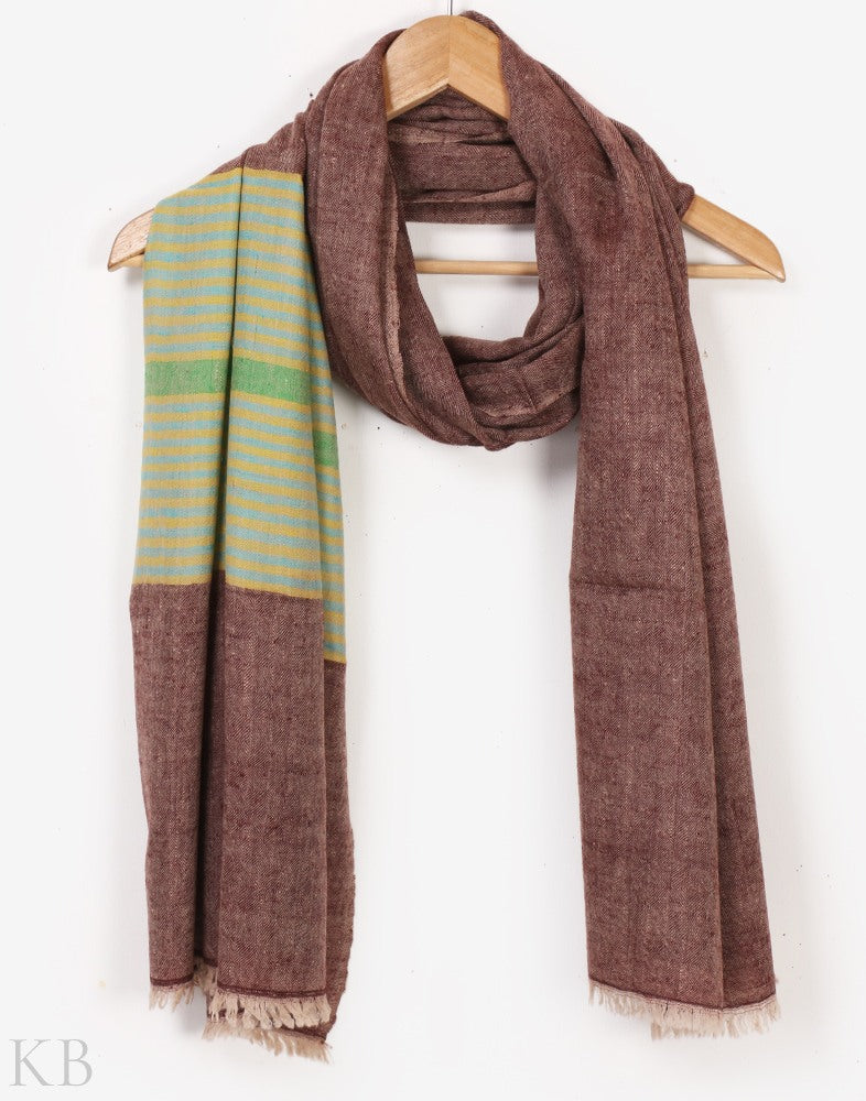 Multicolored Stripped Pashmina Stole - KashmirBox.com