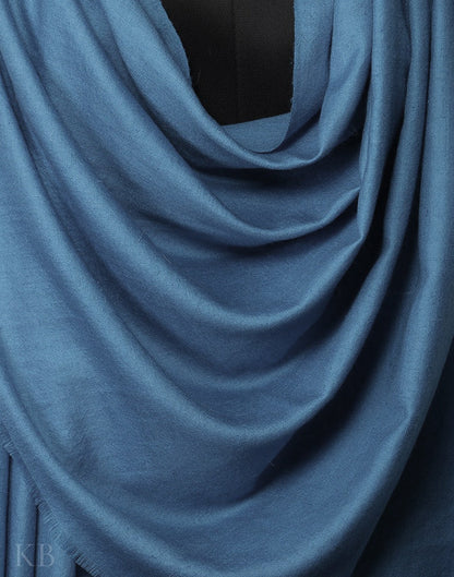 Sapphire Blue Solid Cashmere Pashmina Shawl - KashmirBox.com