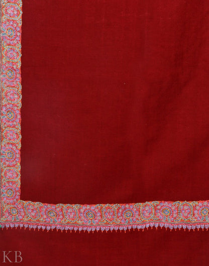 Neemdorr Maroon Pashmina Shawl - Kashmir Box